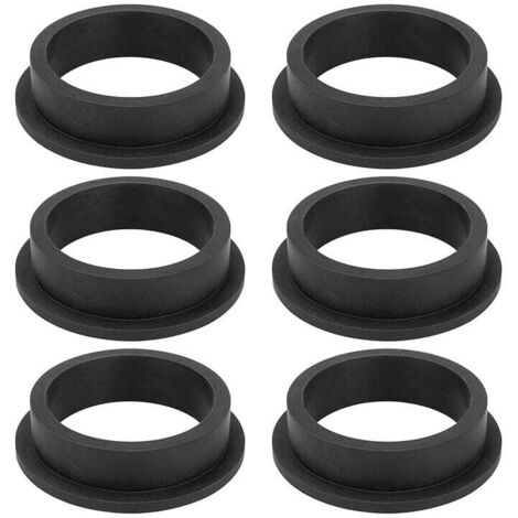 Junta tórica de repuesto KZQ 11228 para piscinas Intex - Arandelas de sellado de goma - Accesorios para piscinas - Filtro de arena - Repuestos (Negro, paquete de 6)