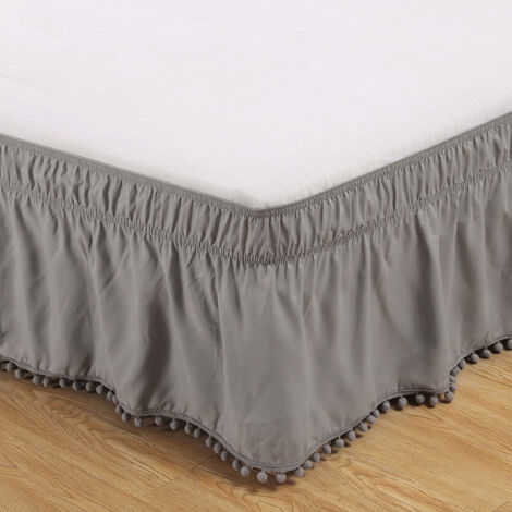 Jupe de lit, housse de lit élastique anti-poussière pour hôtel, facile à installer, infroissable et résistante à la décoloration