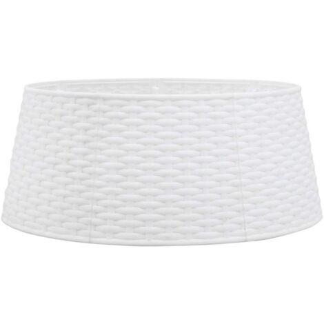 Jupe de sapin de Noël blanc Ø56x23 cm plastique CFW257987