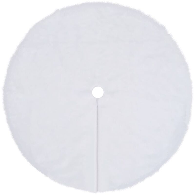 Vidaxl - Jupe de sapin de Noël Blanc 150 cm Fausse fourrure