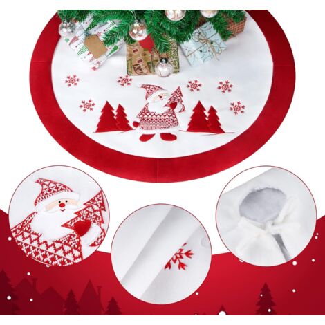 Jupe de sapin de Noël ronde, housse de sapin de Noël, couvre-sapin de Noël