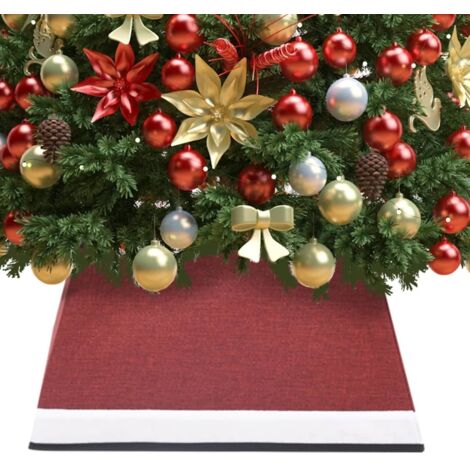 Jupe de sapin de Noël Rouge et blanc 48x48x25 cm vidaXL