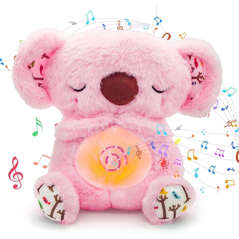 Peluche Loutre Qui Respire, Ma Loutre Calin Bonne Nuit, Loutre Qui Respire Loutre Peluche, Peluche Koala avec Musique et Lumières Cadeaux