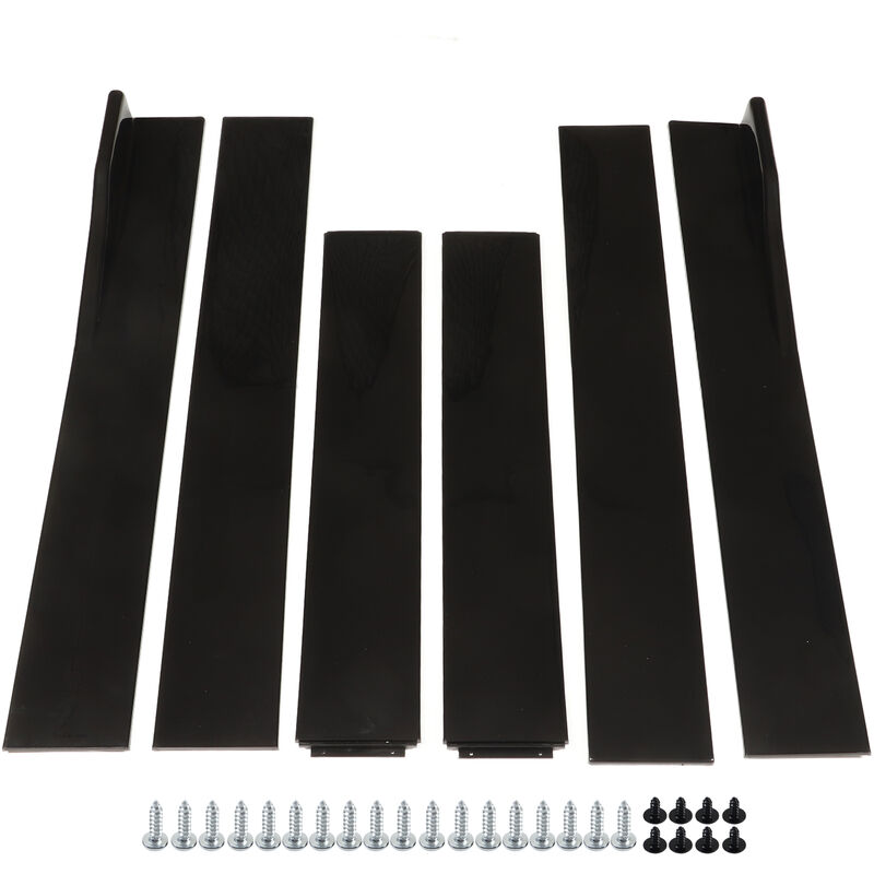 Eosnow Jupes latérales de voiture 2.2m, panneau à bascule noir brillant, Extensions de ligne inférieure extérieure, diffuseurs à lèvres séparateurs