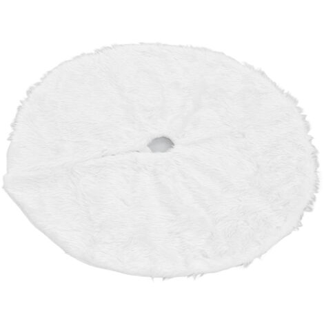 Jupon de Sapin de Noël Blanc Neigeux - Dessous de Sapin Décoratif pour Fêtes de Noël