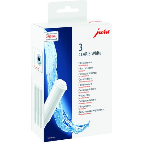Jura 68739 Cartucce filtranti bianche Claris, confezione da 3