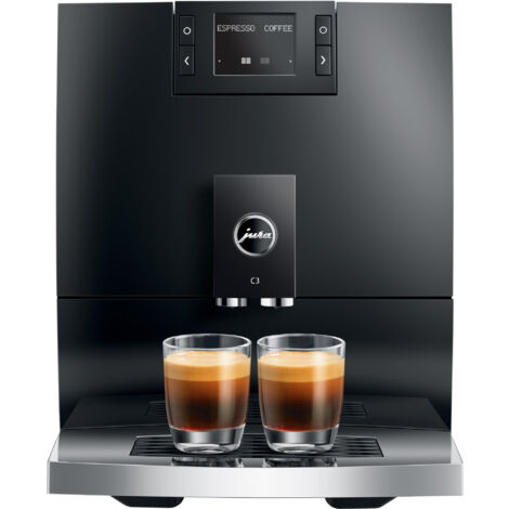 JURA C3 Piano Black - Macchina da Caffè Automatica compatta per espresso e caffè con Professional Aroma Grinder