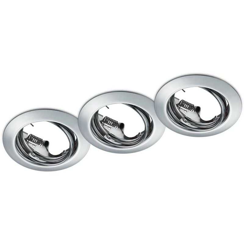Frankystar - Jura Kit 3 Spots Encastrables Orientables Chromés Diam. 8,3Cm