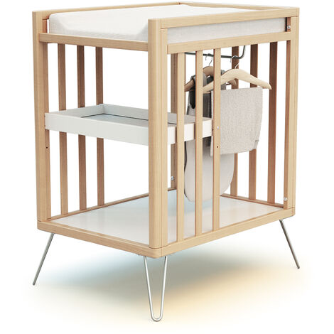 JURABABY - Table à langer 2 étagères ONLY en bois 76 x 56 x 94 cm
