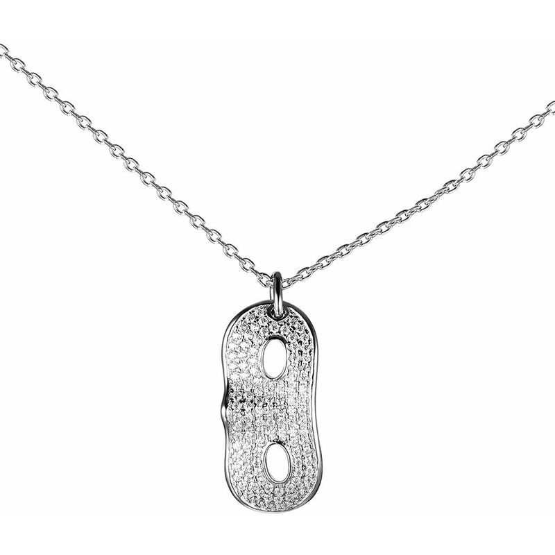 

JURE S925 Collar de cadena de plata esterlina maciza The One Jewelry Zirconia 18 pulgadas