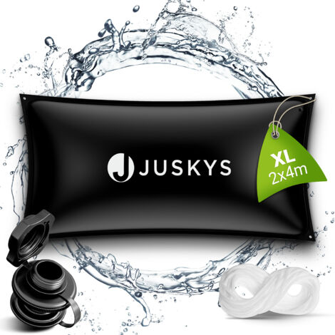 Juskys Coussin gonflable pour piscine - Couverture de piscine, coussin d'air, coussin d'hiver pour piscine, bâche gonflable, protection hivernale, spa - Carré 2 x 4 m