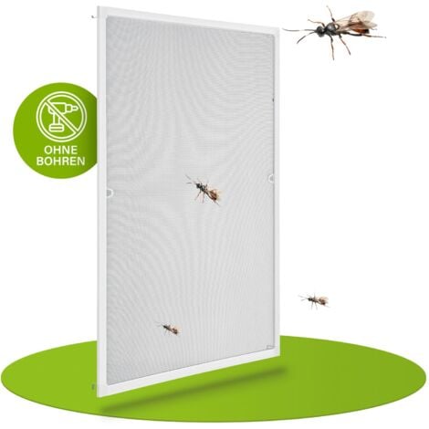 Juskys Fliegenschutzgitter Insektenschutz mit Aluminiumrahmen für Fenster Gitter Mückenschutz