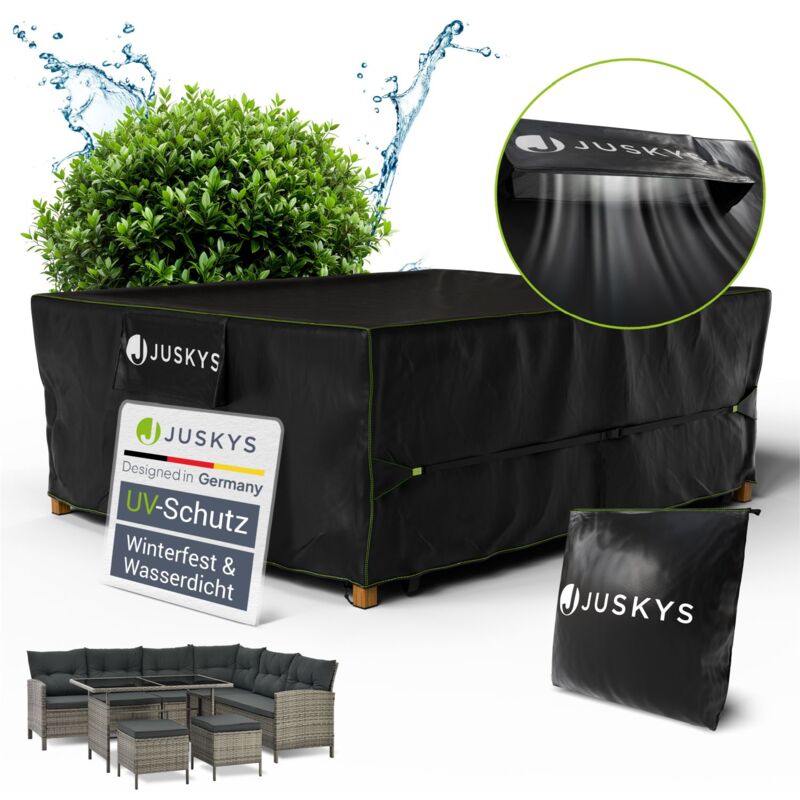 Juskys Gartenmöbel Abdeckplane Coversafe Pro 240x190x80 Cm - Winterfest & Wasserdicht - Schutzhülle Für Gartentisch, Uv-schutz, Abdeckhaube
