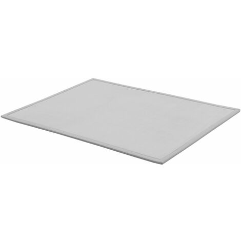 Juskys Krabbelmatte Spielmatte Krabbeldecke Samtmatte Teppich für Kind, Baby, Yoga - rutschfest, weich Kinderteppich Spielteppich 200x150 cm in Grau