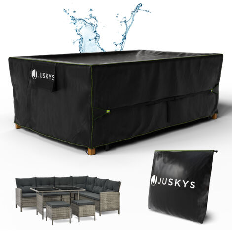 Juskys Meubles de jardin Couverture CoverSafe Pro 220x140x75 cm - résistant à l'hiver et étanche - housse de protection pour table de jardin, protection UV, housse de couverture pour table de jardin