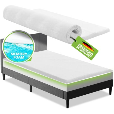 Juskys orthopädischer Topper – 7 Zonen Matratzenschoner aus Memoryschaum – Matratzenauflage 7 cm dick H2 bis H3 für Boxspringbett - 160 x 200 cm