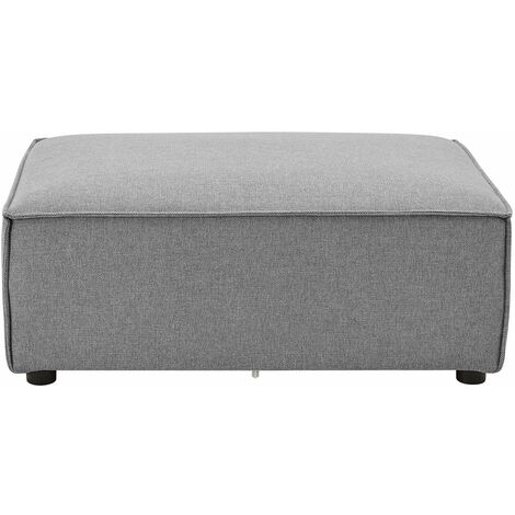 Juskys Ottomane Domas - modulares Sofa in Stoff Dunkelgrau - Wohnzimmer Couch - Modulsofa 130 kg belastbar - Sofagarnitur Wohnlandschaft