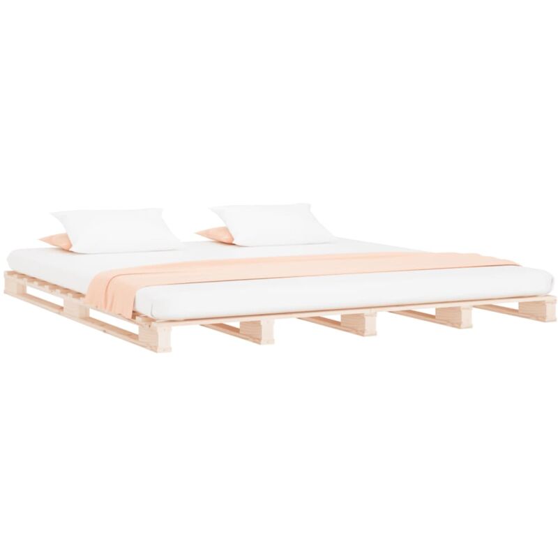Juskys Palettenbett 135x190 Cm Massivholz Kiefer Vidaxl