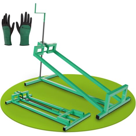 Juskys Rasentraktorheber bis 400 kg - 45° Heber für Rasenmäher, Aufsitzmäher und Rasentraktor - Aufsitzrasenmäher Hebebühne Hebevorrichtung in Grün