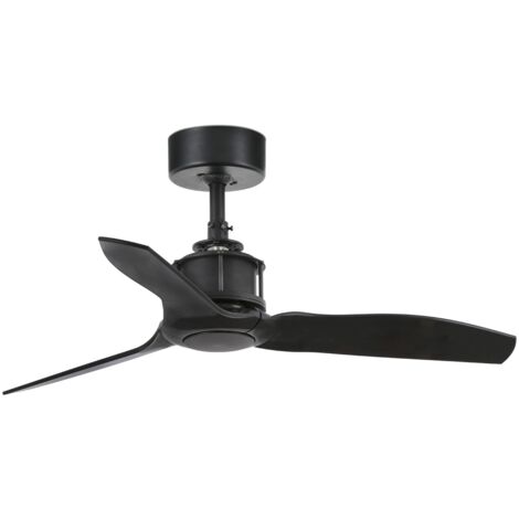 JUST FAN Ventilador de techo negro mate sin luz 33424