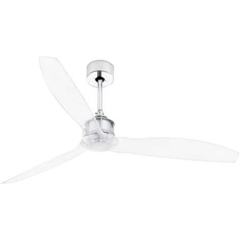 JUST FAN Ventilatore da soffitto cromo senza luce e sin accesorio 33394