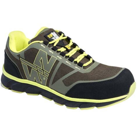 JUSTIN CHAUSSURES BASSES DE SÉCURITÉ 7073 Kaki,Jaune fluo 39