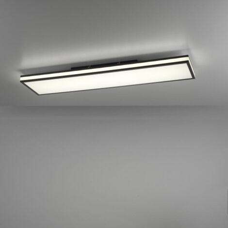 JustLight CCT LED Deckenleuchte Mario Black 101,5 x 26,5 cm dimmbar RGBW Deckenleuchte