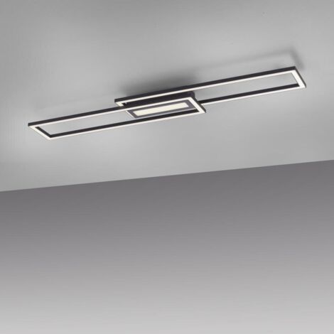 JustLight LED CCT Deckenleuchte Asmin schwarz 95 x 17,5 cm dimmbar Deckenleuchte