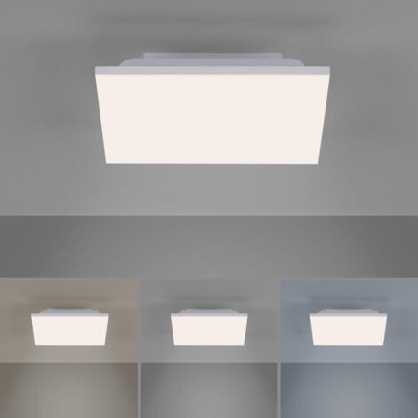 JustLight LED Deckenleuchte Canvas weiß 29,5 x 29,5 cm dimmbar Deckenleuchte