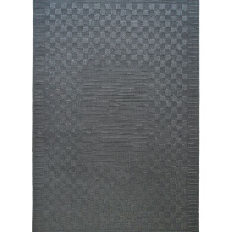 JUTA ASPECT BOX - Tapis aspect jute gris 120x160