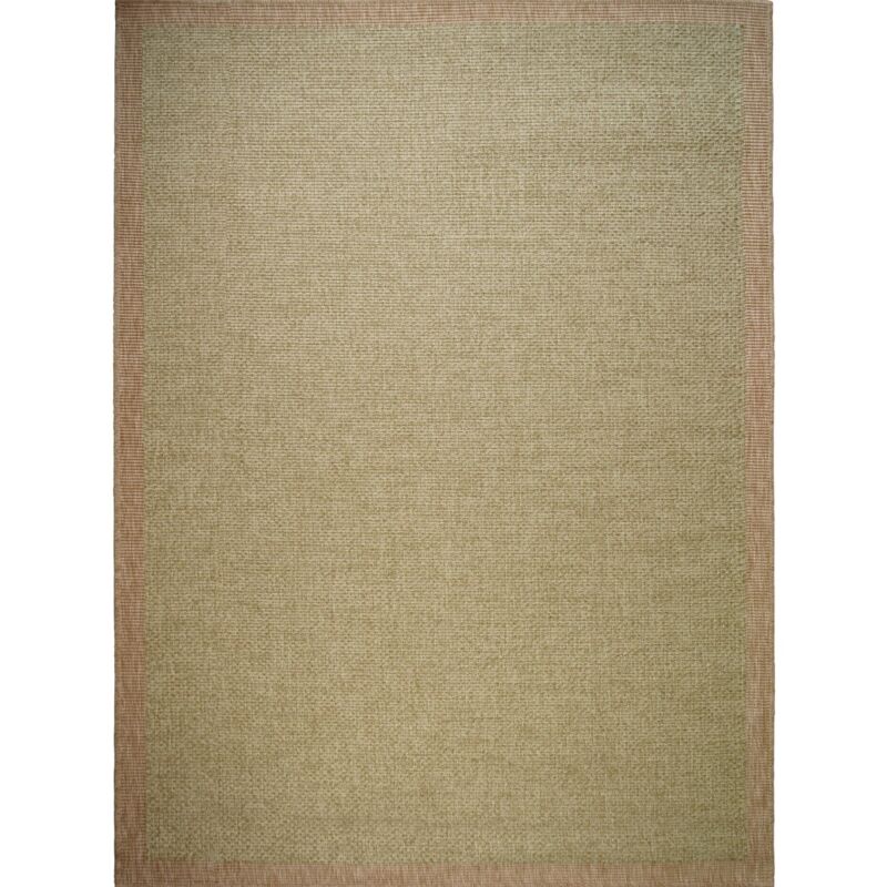 JUTA FLAT RECNAT - Tapis effet jute naturel vert 120x170