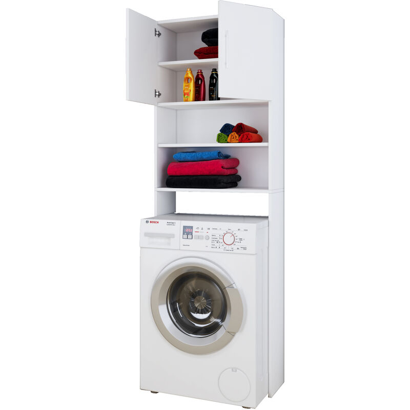 Jutas Armoire de salle de bain pour machine à laver, blanc.