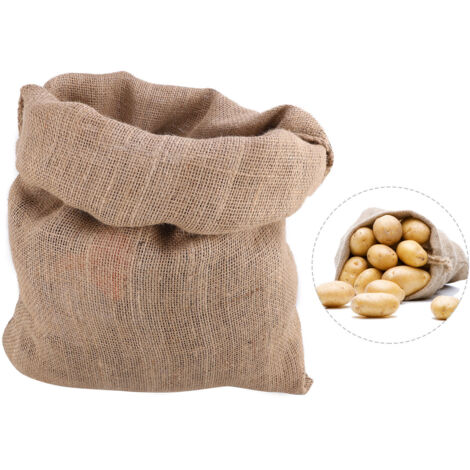 Jute-Aufbewahrungsbeutel, großes Modell 60x100cm, braun, Einzelverpackung, 100% natürlich, für Wurzelgemüse und zur Aufbewahrung.