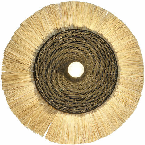Jute Eisenwandlampe 42x9x42 Natürliche Decke Jute Eisenmaterial mehrfarbige Farbfamiliendecke und Lampen Applikationen Details
