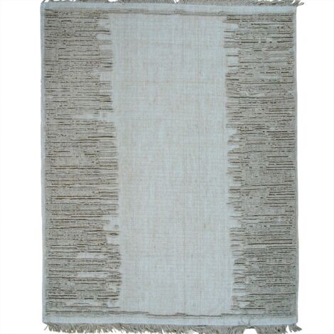 JUTE NATUREL - Tapis salon en jute naturel artisanal reliefs beige 120x160
