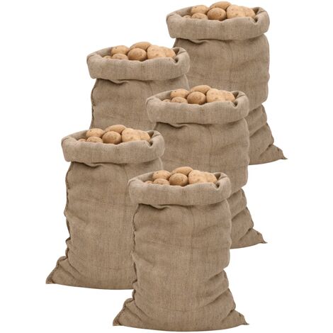 Jutesäcke 5 Stk. 60x105 cm 100% Jute 340 g/m² vidaXL123051