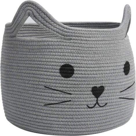 Juteseilkorb zur Aufbewahrung von Wäsche und Spielzeug, Korb für Handtücher und Decken, Geschenk für Katze und Hund