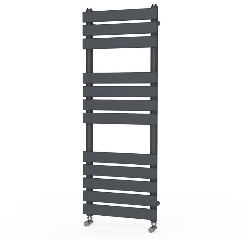 Sand Grey Flat Panel Heated Towel Rail 1200x450mm - Warmehaus