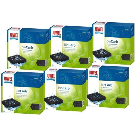 Juwel bioCarb XL 6er Pack Kohleschwamm gegen Gerüche Trübstoffe toxische Verbindungen
