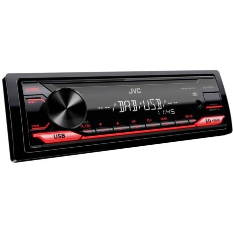 JVC B0B8DPYMCB Autoradio Sinto Usb Dab Bt Rds 1 Din Front Aux e Usb Nero