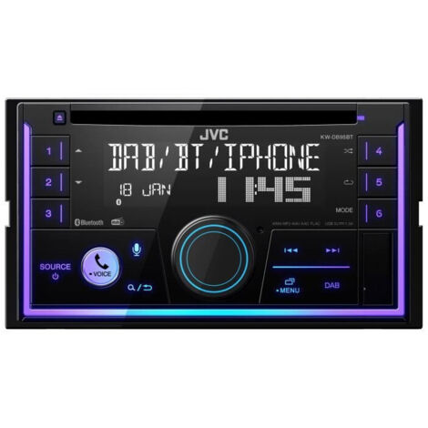 JVC KD-X482DBT Autoradio kit mains libres bluetooth, tuner DAB+ X229622