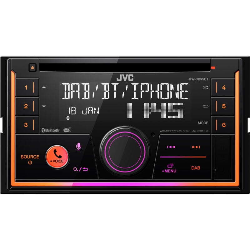 KW-DB95BT Noir 200 w Bluetooth - JVC