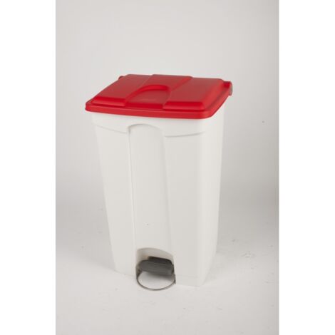 JVD - Container 90L blanc couvercle rouge - Matériel professionnel