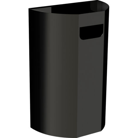 JVD - Poubelle murale demi-lune 40L noire - Matériel professionnel