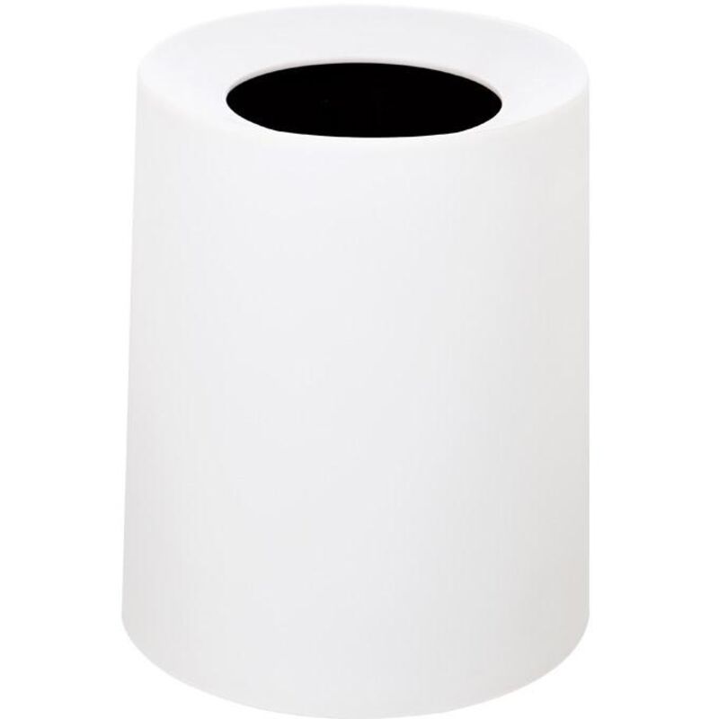 JVD - Poubelle Nordic 8L en PP blanc mat, double paroi, insert amovible, étanche, design épuré pour hôtels. - Matériel professionnel