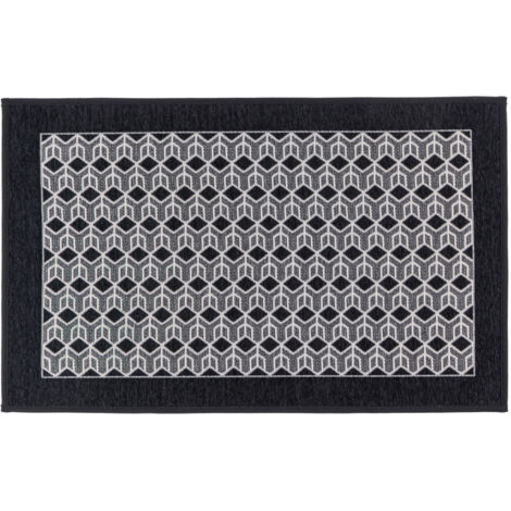 JVL Allure Doormat, Black - 50x75cm