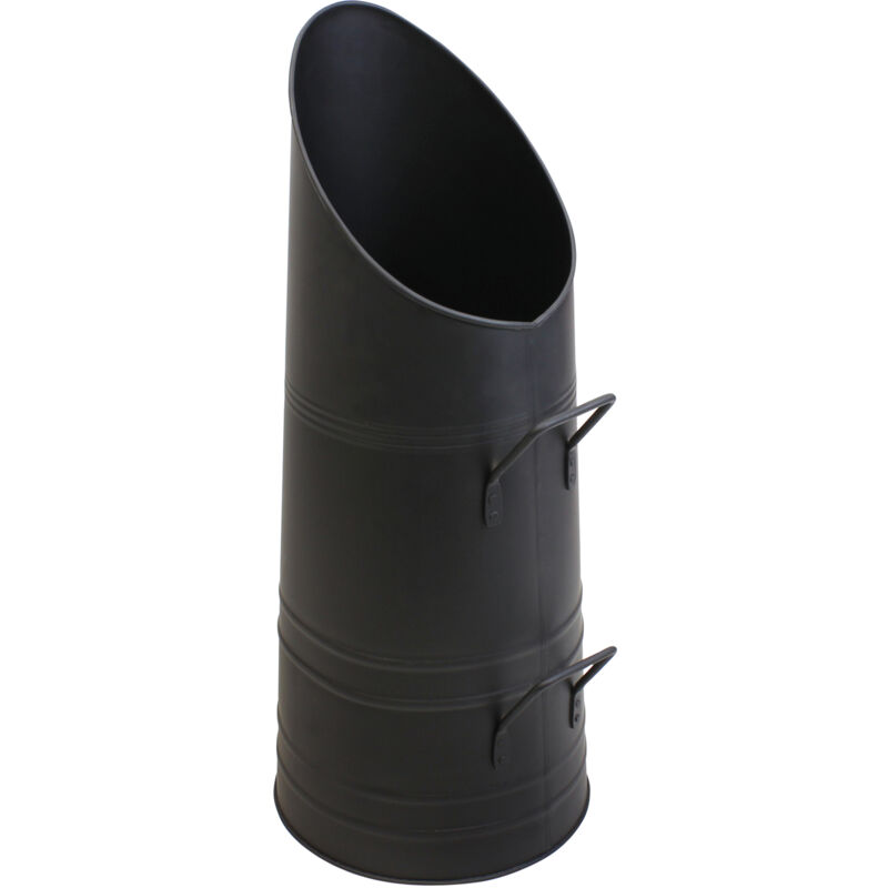Jvl - Black Iron Fireside Fire Coal Scuttle Hod Bucket