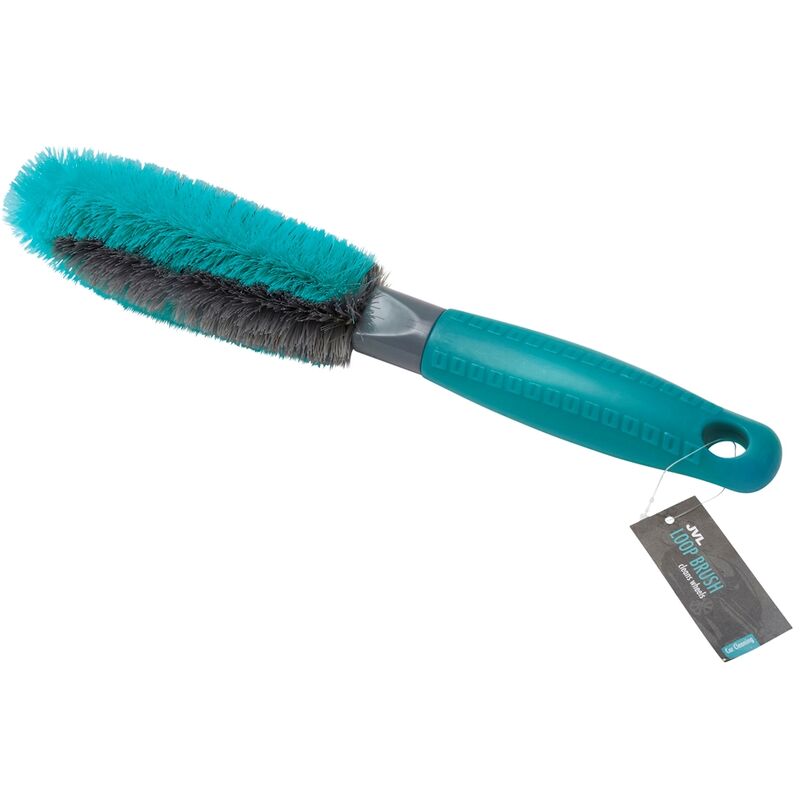 JVL - Car Care Range, Wheel Loop Brush, Plastic and Rubber, Teal/Grey