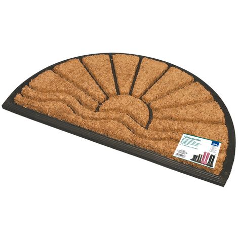 Jvl Comfort Half Moon Coir Rubber Scraper Door Mat 40 X 70 Cm