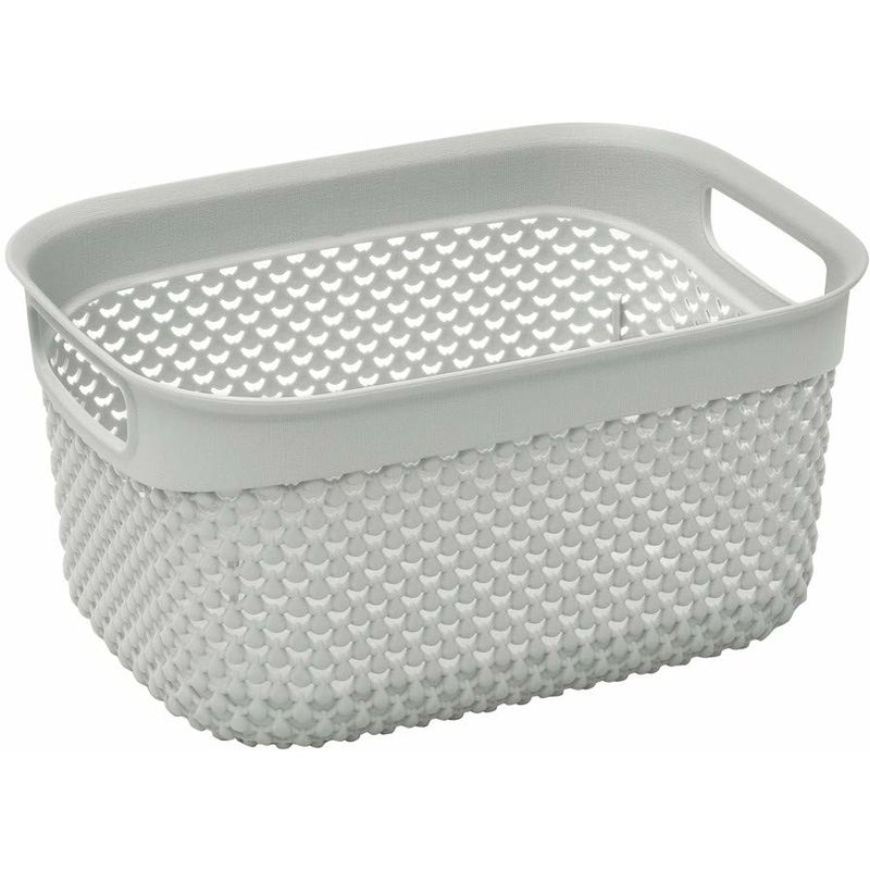 JVL Droplette Design Plastic Storage Basket, 3.3L, 12 x 24 x 18 cm approx